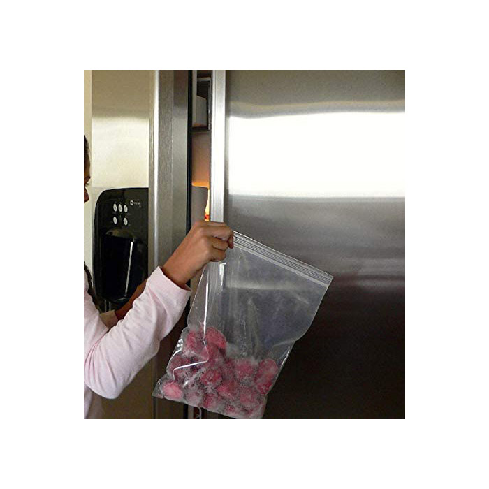 Bolsas con Cierre, 13" x 15" (33 cm x 38 cm), Ultra Resistentes, re-utilizables, Multiusos. Calibre 200. 100 Piezas