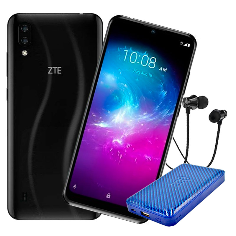 Celular Zte Blade A5 2020 2GB-64GB Negro + Audifono + Power Bank