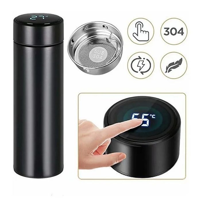 Termo Botella De Agua Inteligente Acero Inoxidable 500ml