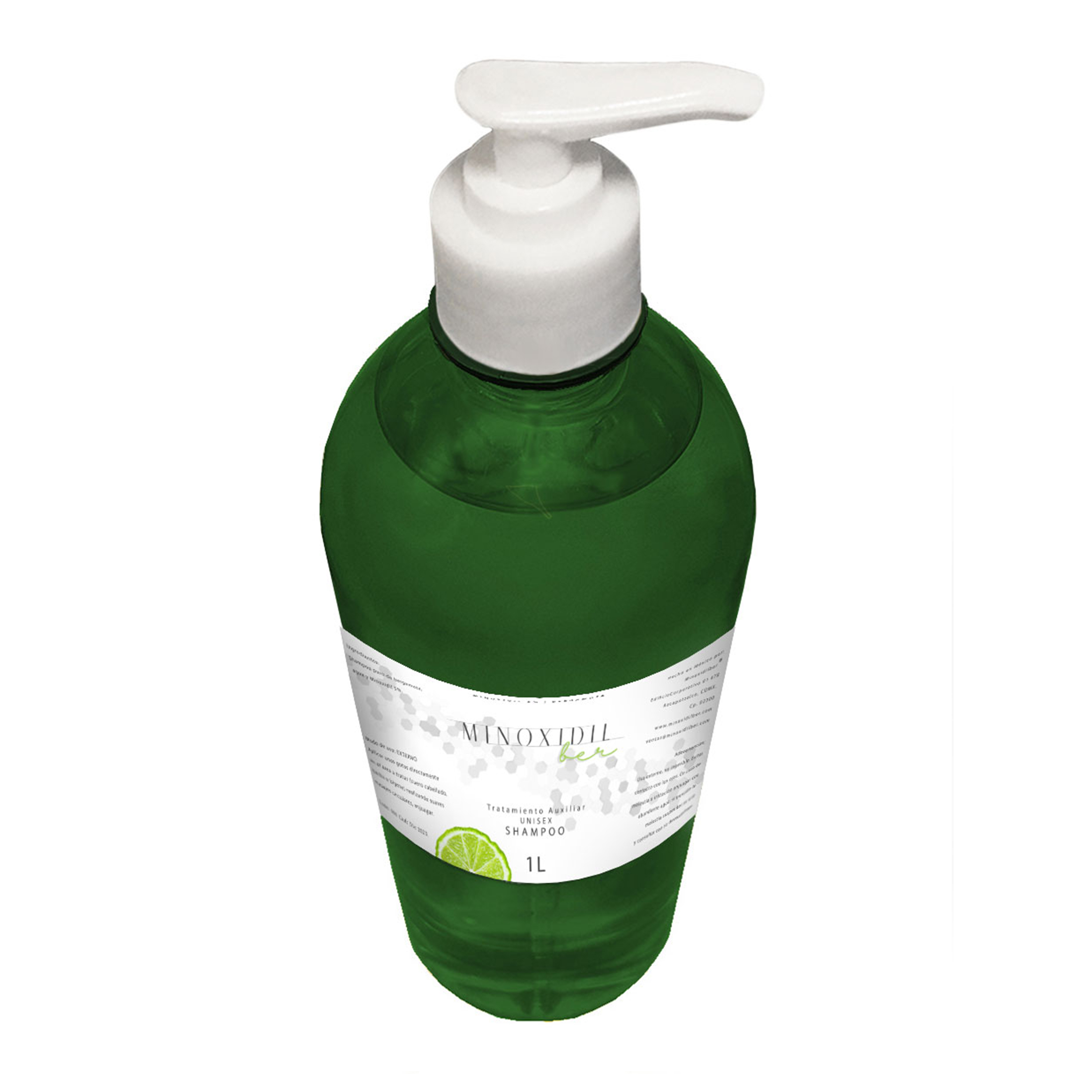 Shampoo UNISEX para cabello y barba con Bergamota y MINOXIDIL 5% 1 Litro Minoxidilber®