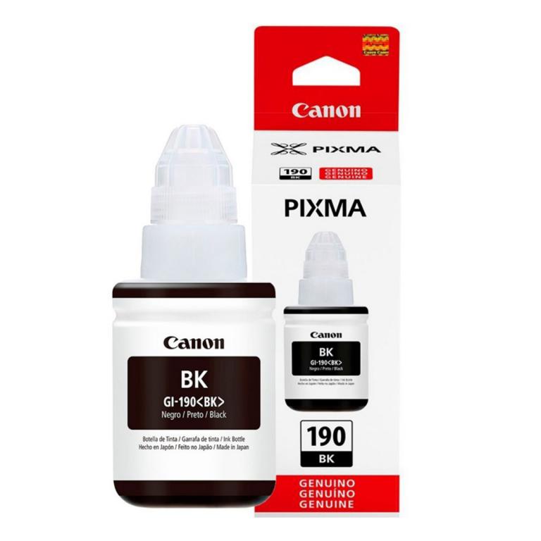 Botella Tinta Impresora Canon Pixma GI190-G1100-G4100 135ml - Negro
