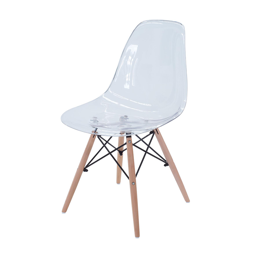 SILLA EAMES STYLE TRANSPARENTE