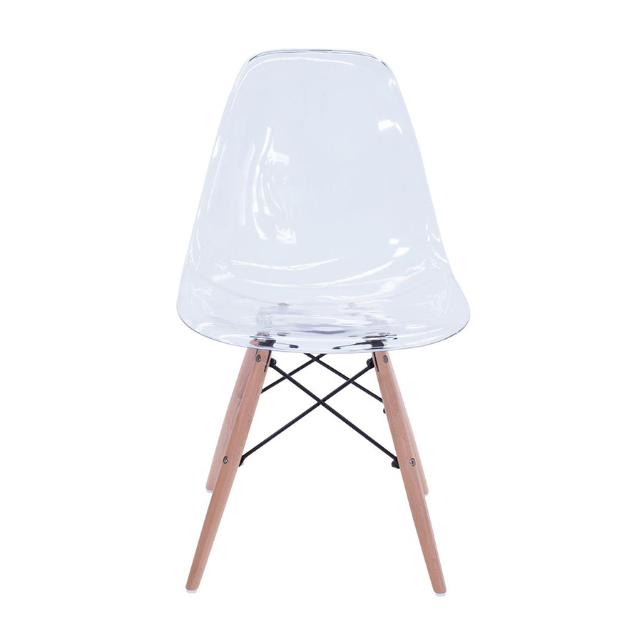 2 PACK SILLA EAMES STYLE TRANSPARENTE