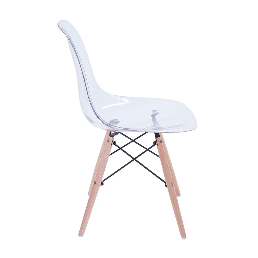 2 PACK SILLA EAMES STYLE TRANSPARENTE