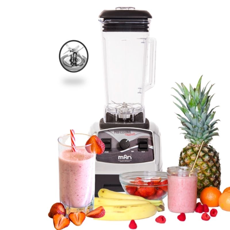 Licuadora Profesional Man 2lts P/ Negocios 1500w Vaso Cuadrada