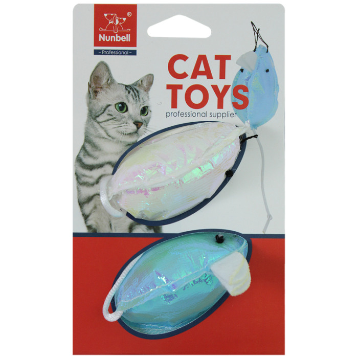 Set 2 Pcs Ratones De Juguete Para Gato Mascotas Tornasol 17066