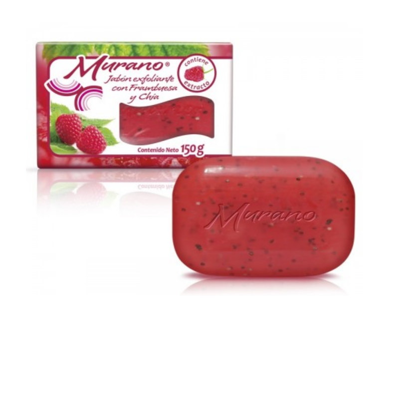 Jabón de tocador Murano con frambuesa y chía 150g