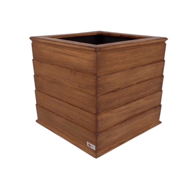 Maceta Cremona mediana de fibra de vidrio