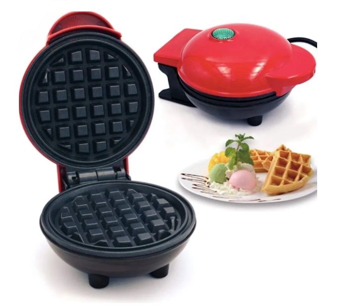 Mini Wafflera Wafles Máquina Hot Cake Pequeña Waflera 