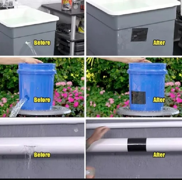 Cinta De Cahucho Tapa Fugas De Agua Flex Tape Grande Resistente
