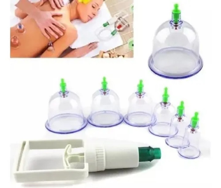 Kit 6 Ventosas Chinas Relajación Terapéuticas Adelgazamiento