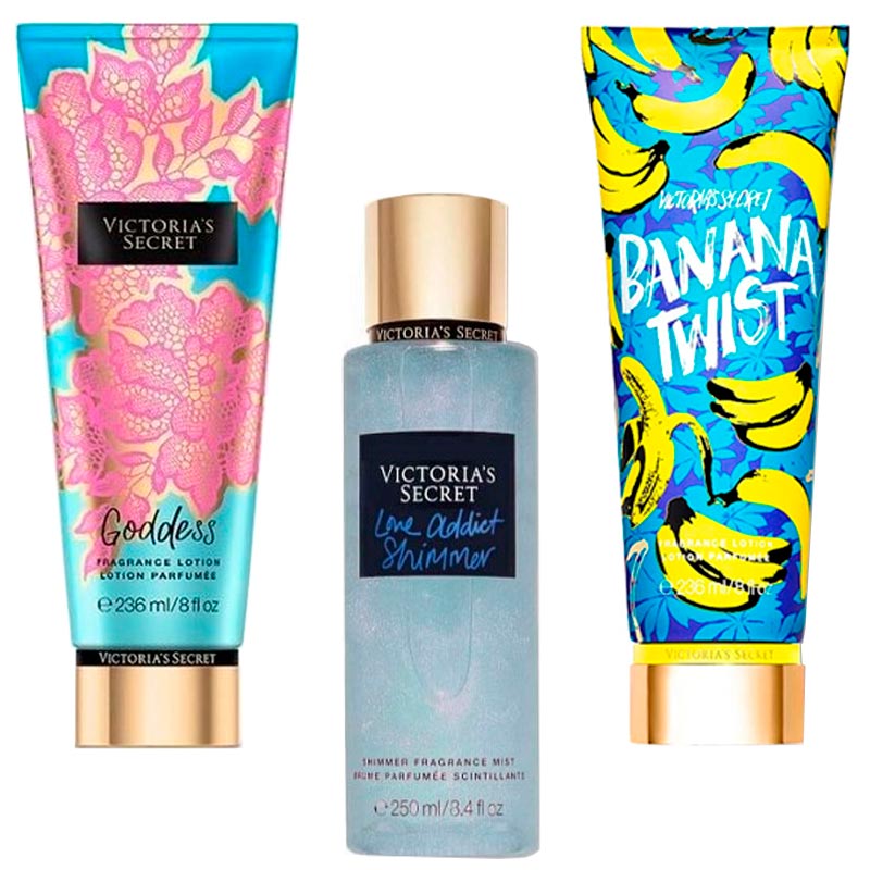 Victoria's Secret 3 Piezas Cremas Corporales Body Locion Y Fragancia Body Mist