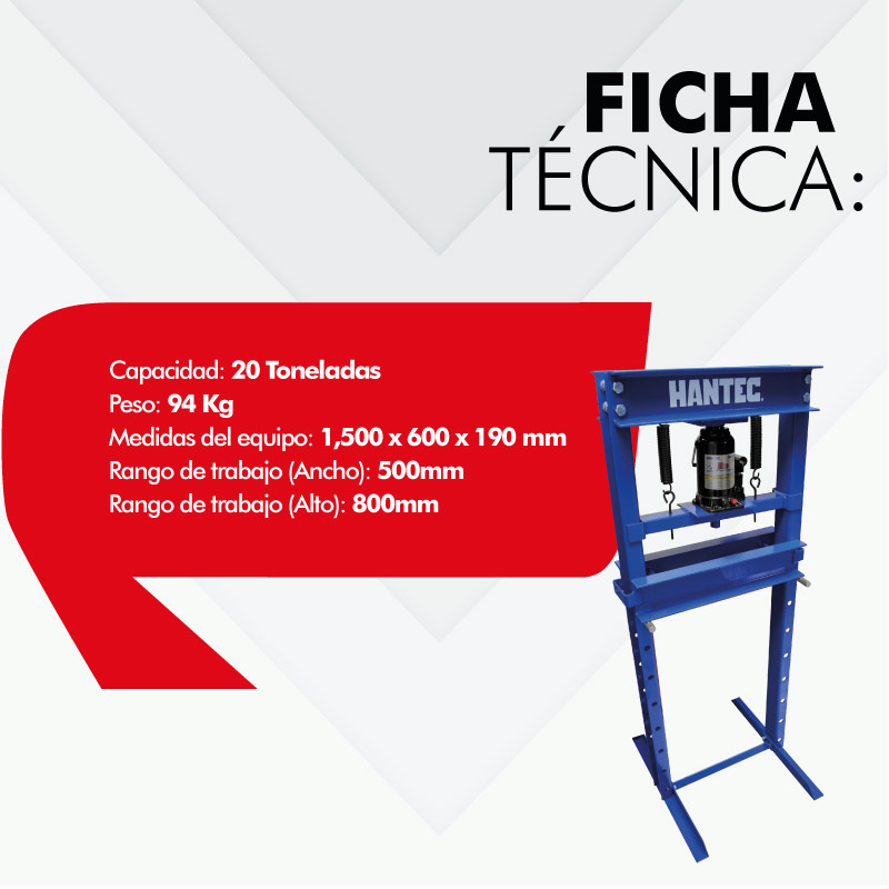 Prensa Hidráulica de 20 Toneladas