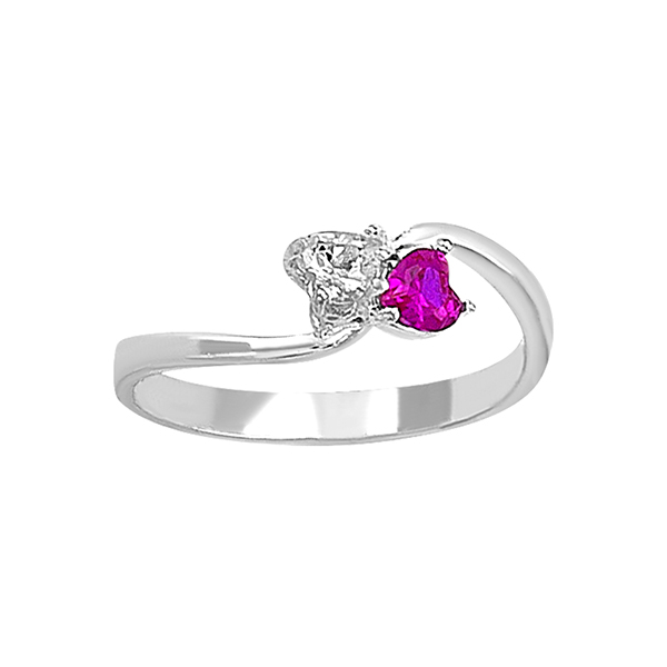 Anillo con Diseño de Corazones Unidos Tú y Yo en Plata .925 + Obsequio