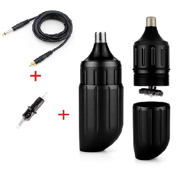 Maquina Rotativa para Tatuar Linea Sombra Tipo Pluma Pen Ligera profesional con cable y caartucho