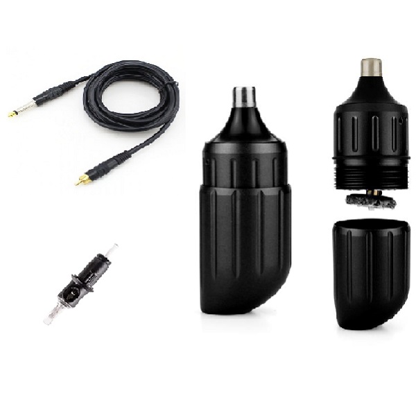 Maquina Rotativa para Tatuar Linea Sombra Tipo Pluma Pen Ligera profesional con cable y caartucho