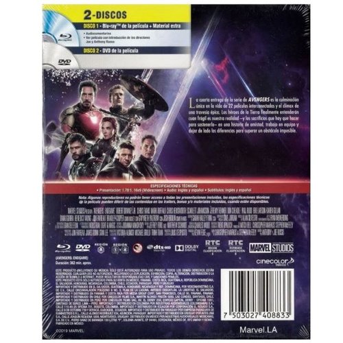 Avengers: Endgame (BluRay + DVD) (Steelbook)