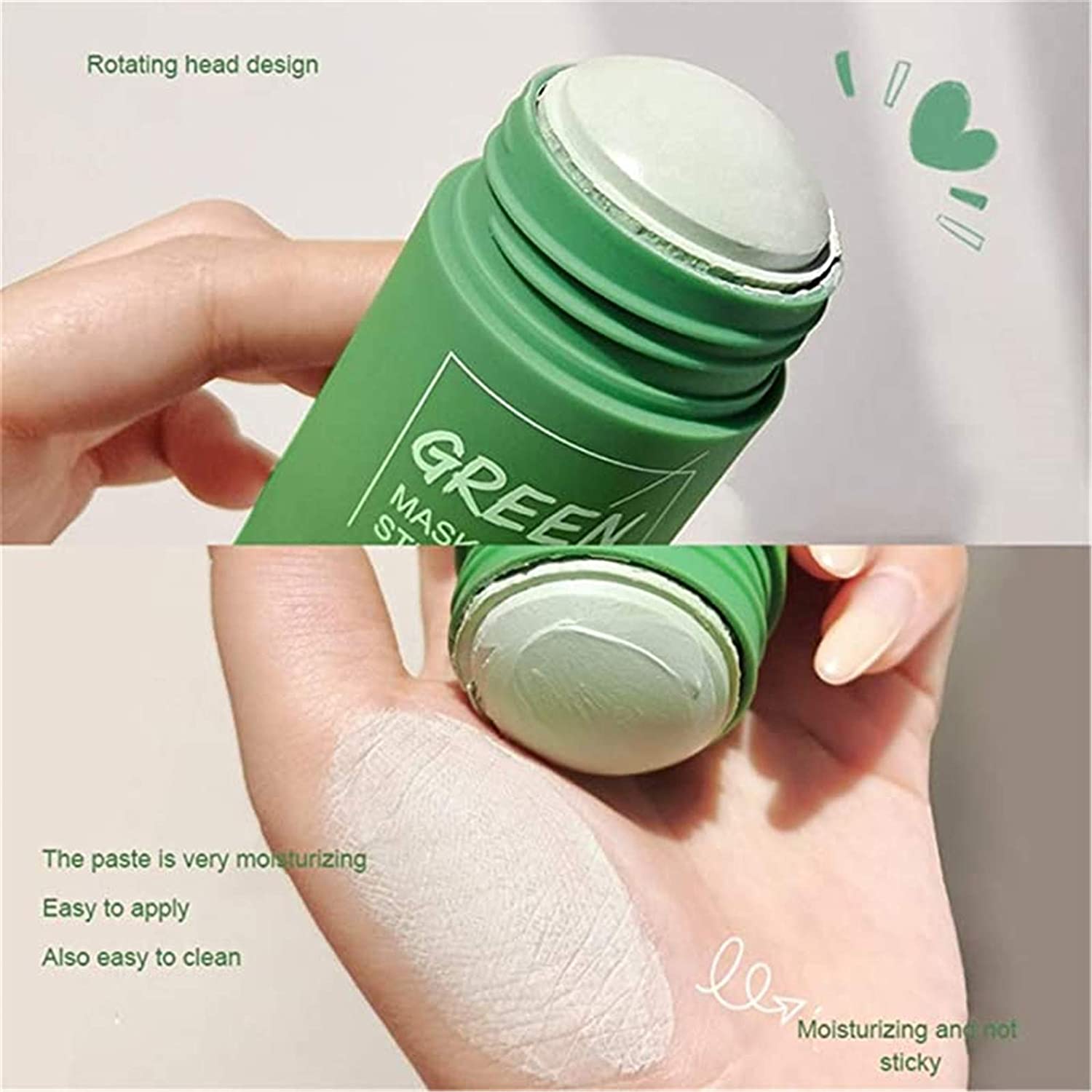 Máscara de arcilla purificadora de té verde, máscara exfoliante de té verde 2 PCS