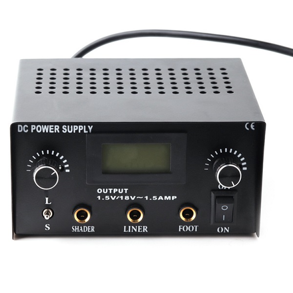 fuente digital dual para tatuar con 2 entradas maquina de linea y sombra con cable de alimentación 