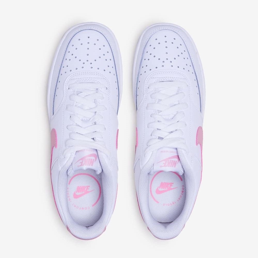 Tenis Nike Court Vision Blanco Rosa de Dama
