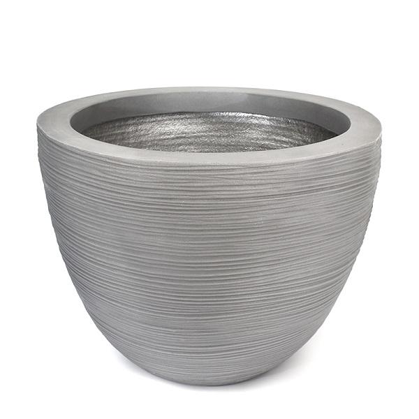 Maceta De Plástico Interior Exterior Gris Con Textura M