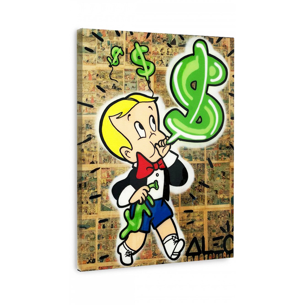 Set 3 Cuadros Decorativos Alec Monopoly Arte Callejera 3 cuadros de 25x35cm cada cuadro 