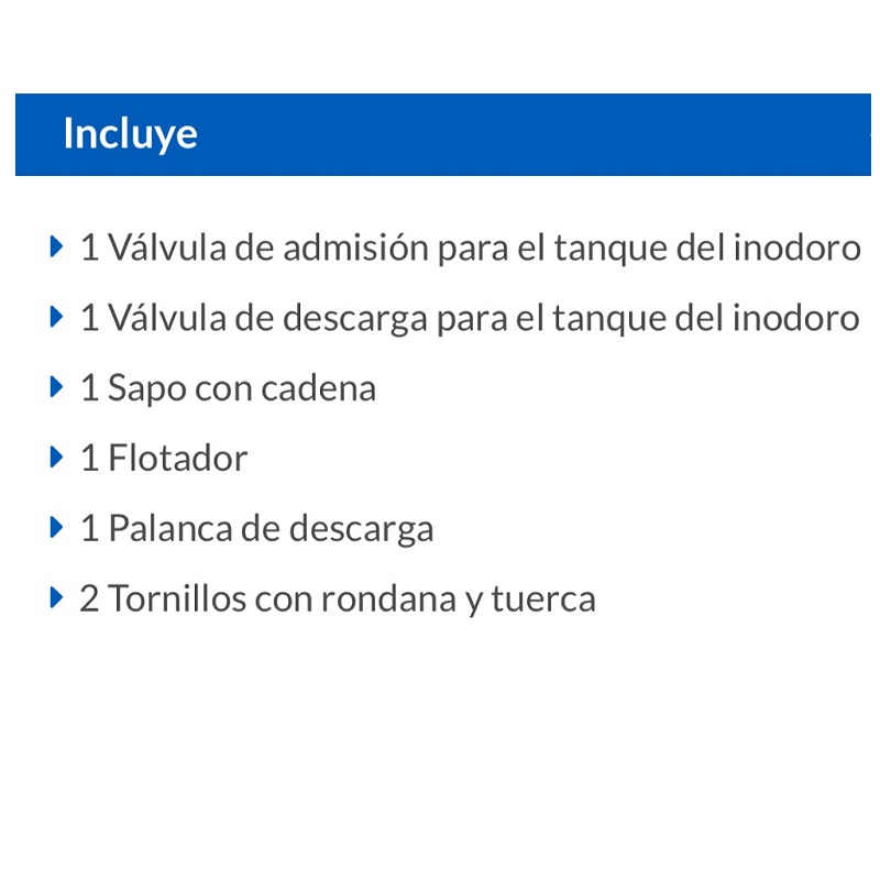 JUEGO DE ACCESORIOS PARA TANQUE DE WC DEPOSITO FLOTADOR BAÑO FOSET 