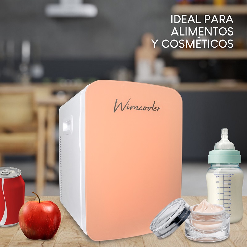 Refrigerador Termoeléctrico Mini Wimcooler  capacidad 15 Litros. Rosa