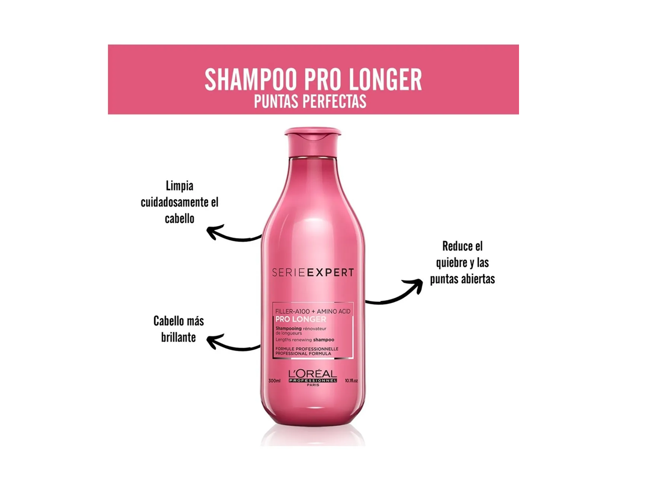 L'oreal Pro Longer Shampoo Renovador Puntas 300ml