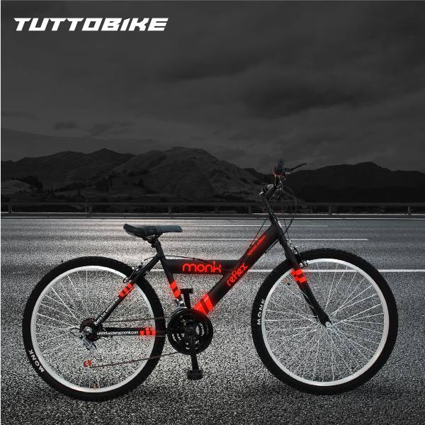 Bicicleta Montaña Rodada 26 18 Velocidades Monk StarBike Reflex Propiedades Reflejantes