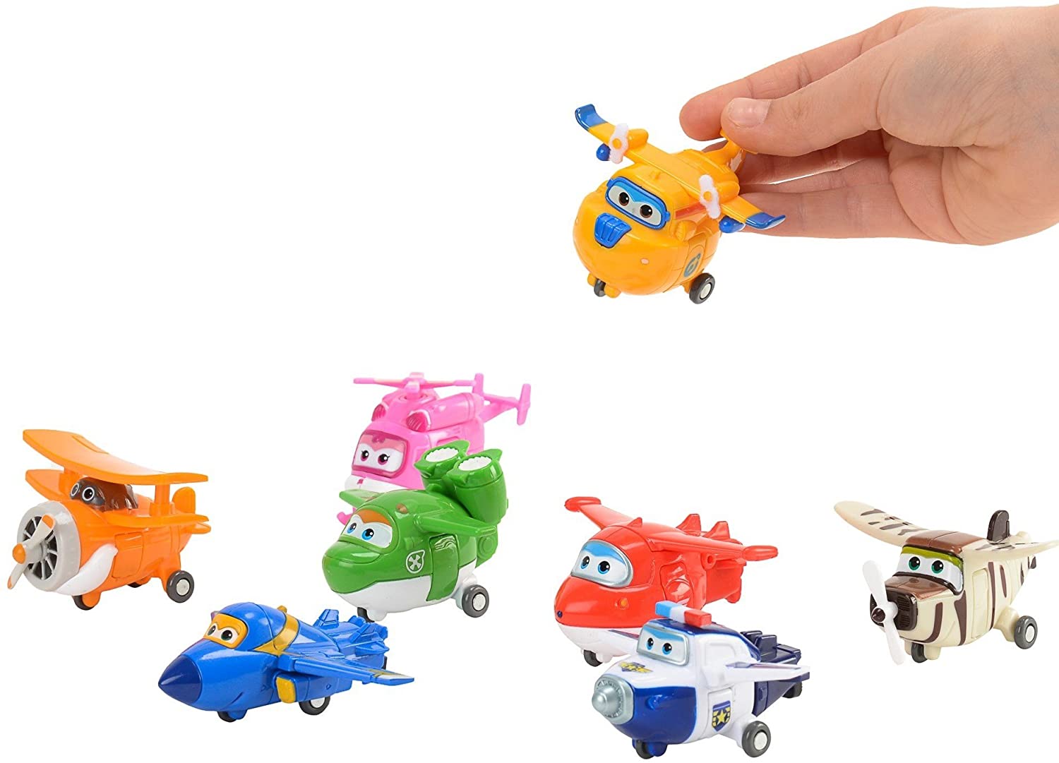 SUPER WINGS | Collector Pack | 15 Pack | Colección Mini Figuras Transformables | Transform-a-Bots SUPER WINGS