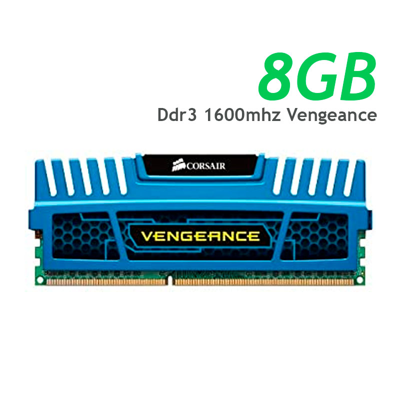 Memoria Dimm Ddr3 Corsair 8gb 1600mhz Vengeance Azul