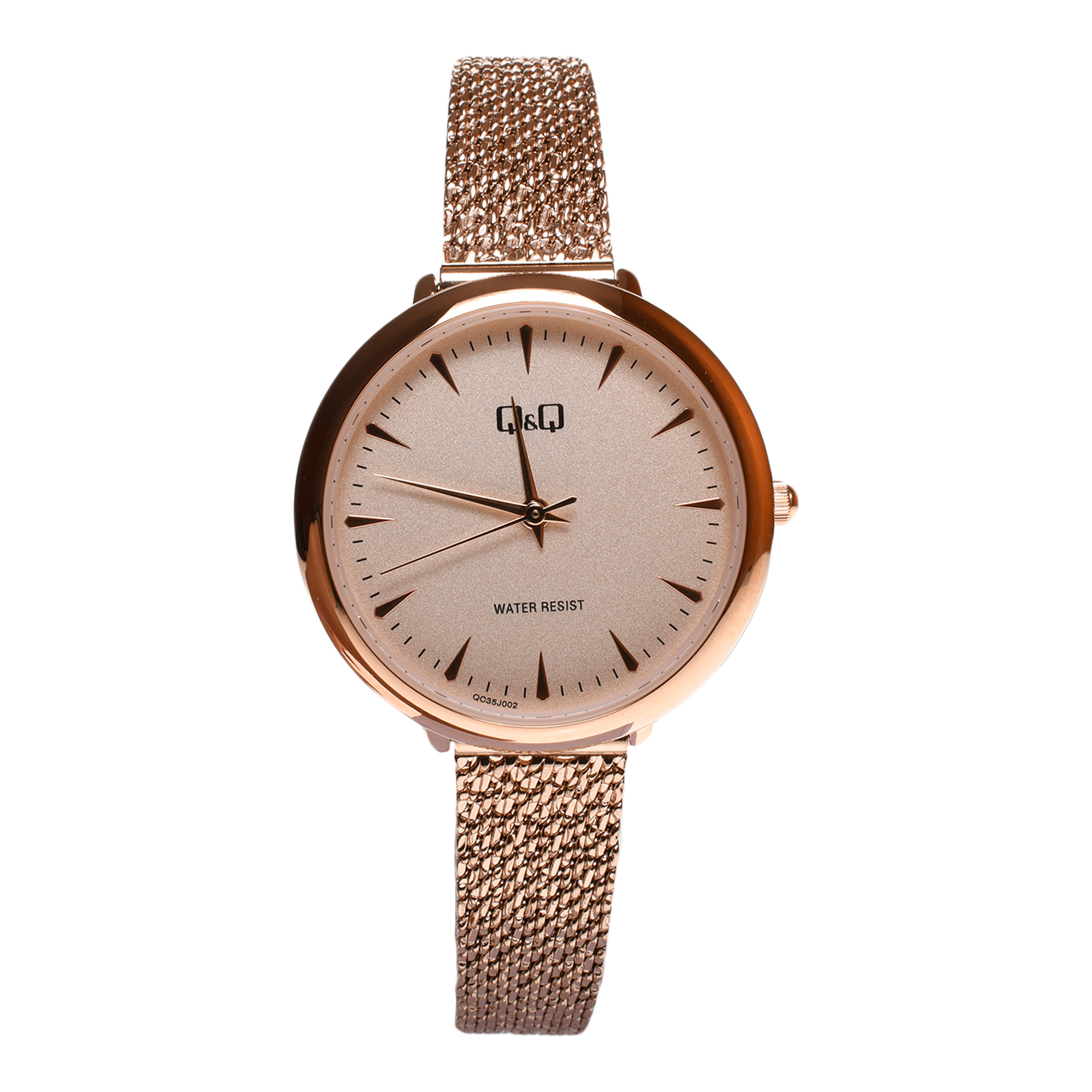 Reloj Q&Q Mujer Análogo Resistente al Agua Oro Rosa QC35J002Y
