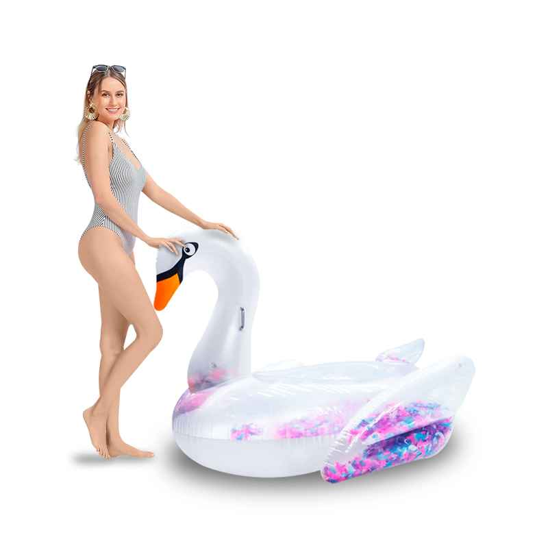 Salvavidas Montable Jumbo Plástico Resistente Cisne con Plumas para Alberca