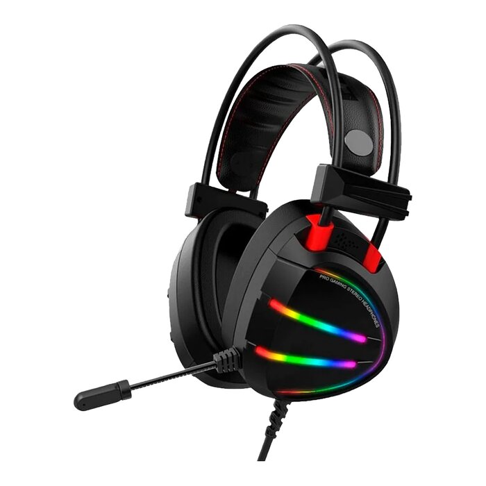 Audifonos Gamer Quimera Tipo Diadema Negro Eagle Warrior Usb Rgb 