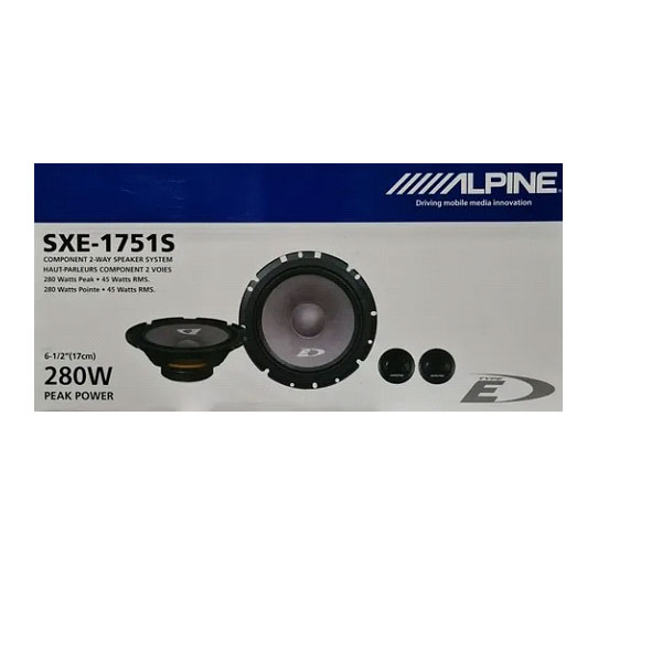 Set De Medios Alpine 6.5 De 2 Vías Serie E 280watt Sxe-1751s