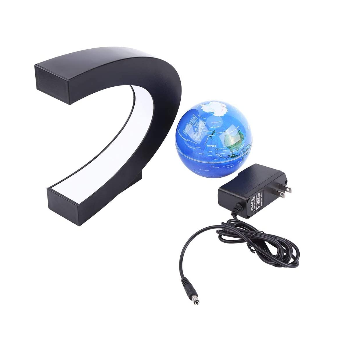 Mapa Del Mundo Magnético Giratorio (Azul)