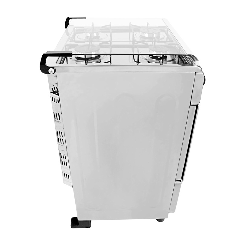 Estufa a gas de piso con 4 quemadores en acero inoxidable SUPRA 4Q-H-TA estufa para gas lp con horno y acabado brillante incluye tapa de cristal