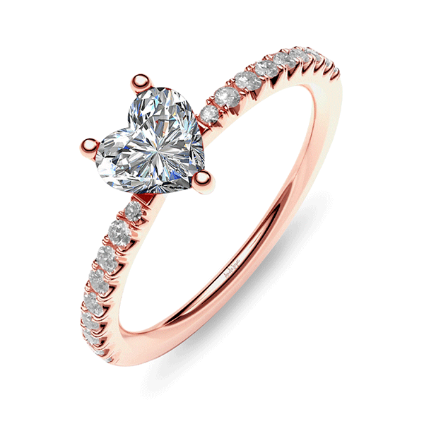 Anillo de compromiso en Oro Rosa de 14K Amelie Joyas