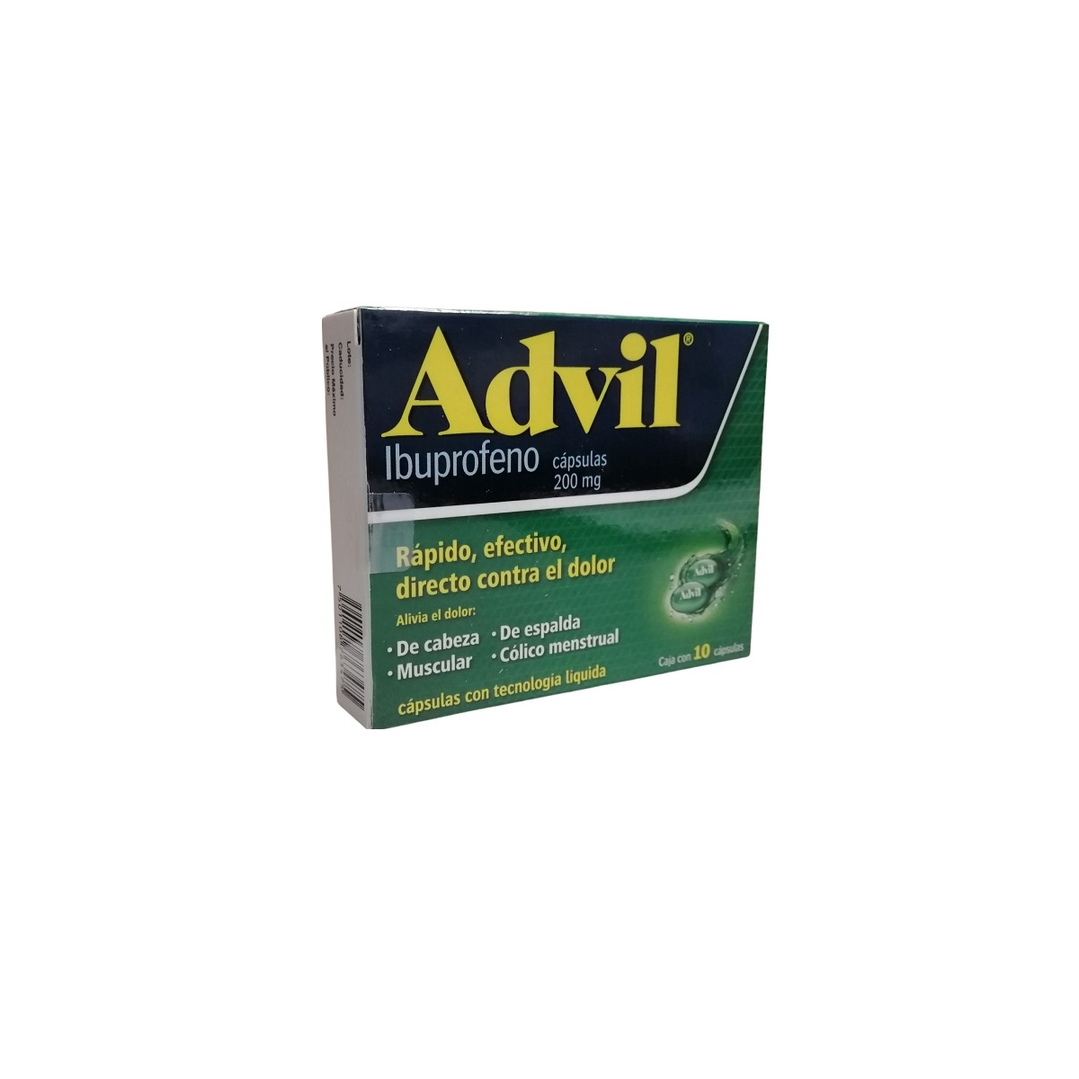 Advil Fast Gel 200 Mg Caja 10 Capsulas