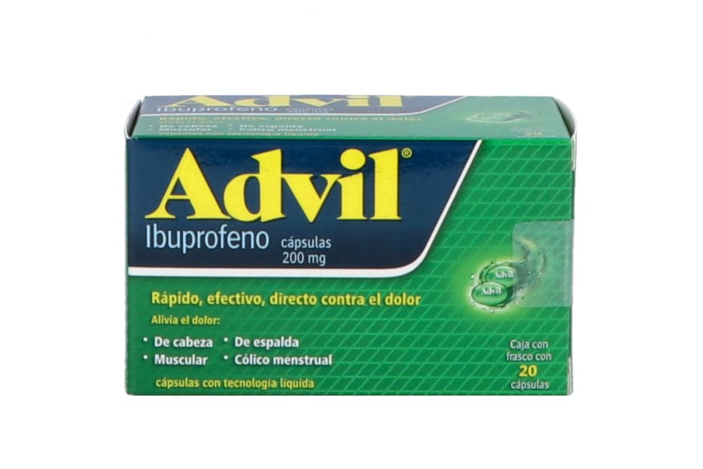 ADVIL FAST GEL 200 MG CAJA 20 CAPSULAS