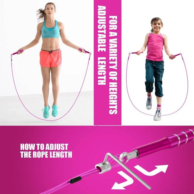 Cuerda De Saltar Ajustable Para Mujeres y Hombres