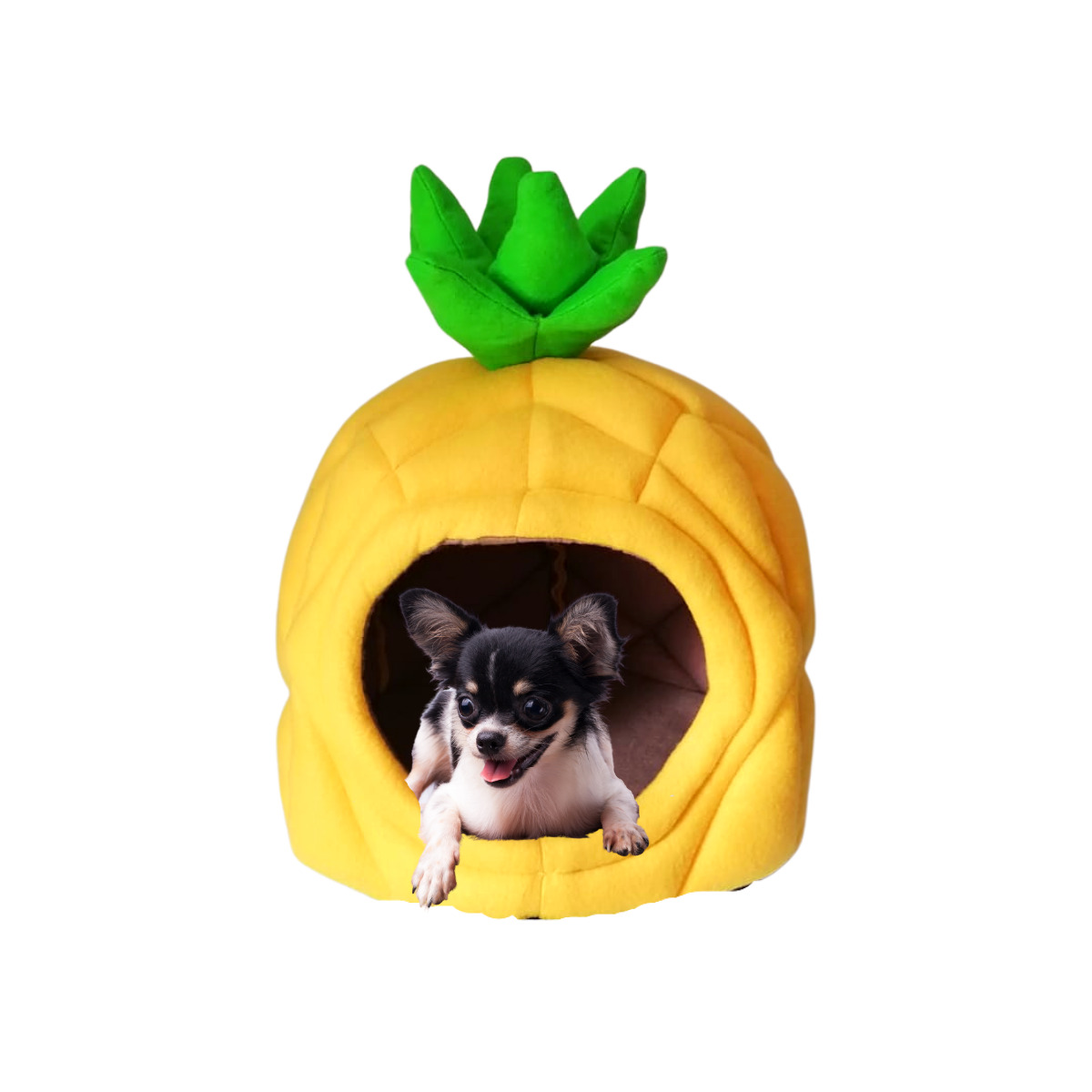 Casa Cama Para Perro Chico Chihuahua Bichón Yorkshire Forma de Piña Interiores