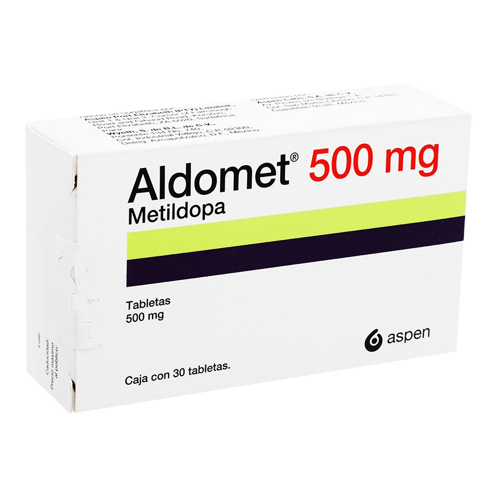Aldomet 500 Mg Caja Con 30 Tabletas
