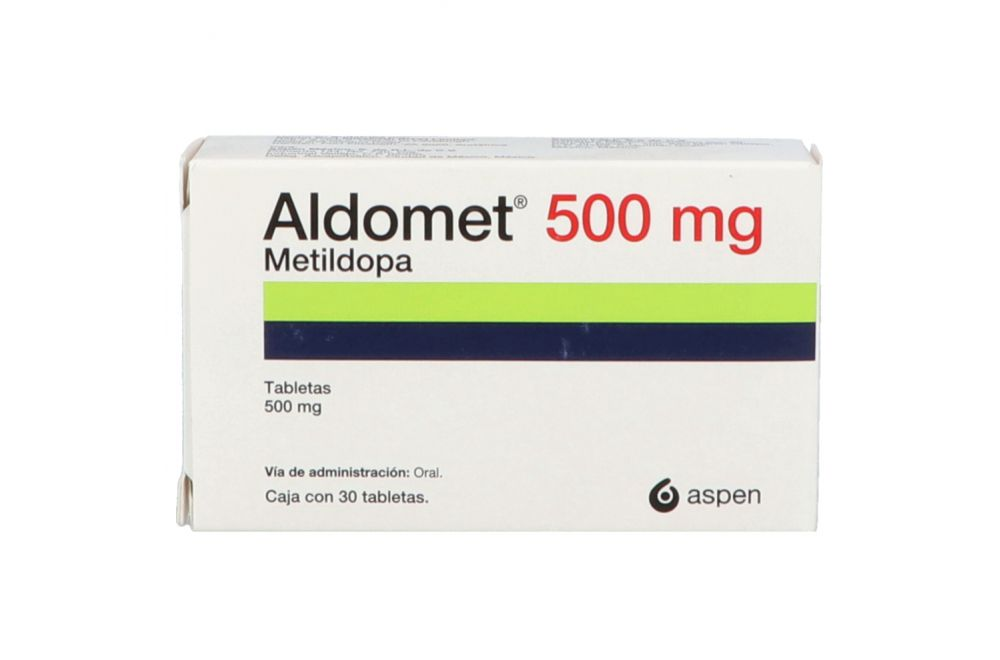 Aldomet 500 Mg Caja Con 30 Tabletas