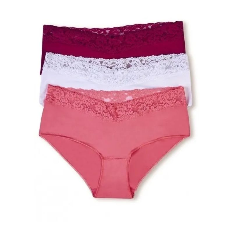Paquete de 3 Boxers marca Ilusion para Mujer con Encaje 34577