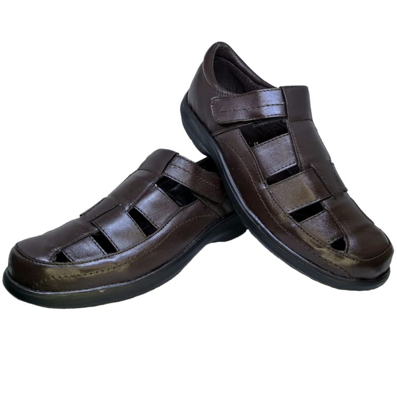 Huarache Café Especial Pie Delicado ó Diabético Hombre Doble Ancho Enco Footwear