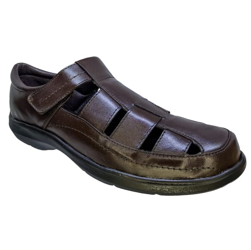 Huarache Café Especial Pie Delicado ó Diabético Hombre Doble Ancho Enco Footwear