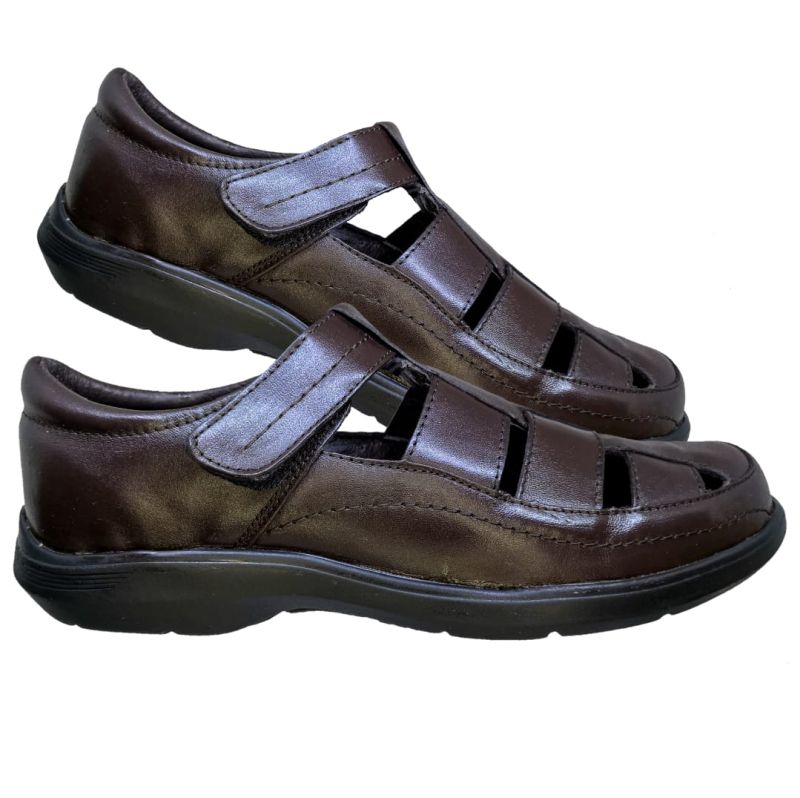 Huarache Café Especial Pie Delicado ó Diabético Hombre Doble Ancho Enco Footwear