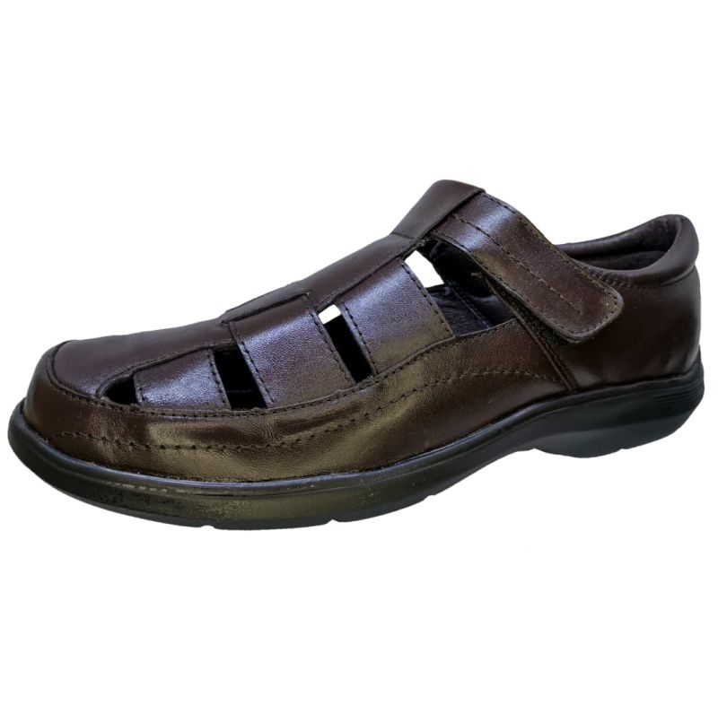 Huarache Café Especial Pie Delicado ó Diabético Hombre Doble Ancho Enco Footwear